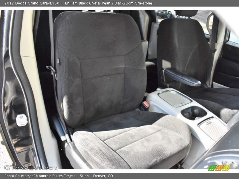 Brilliant Black Crystal Pearl / Black/Light Graystone 2012 Dodge Grand Caravan SXT