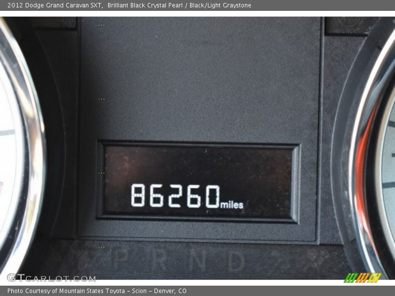 Brilliant Black Crystal Pearl / Black/Light Graystone 2012 Dodge Grand Caravan SXT