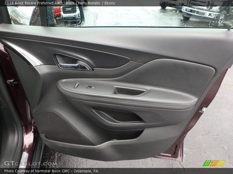 Black Cherry Metallic / Ebony 2018 Buick Encore Preferred AWD