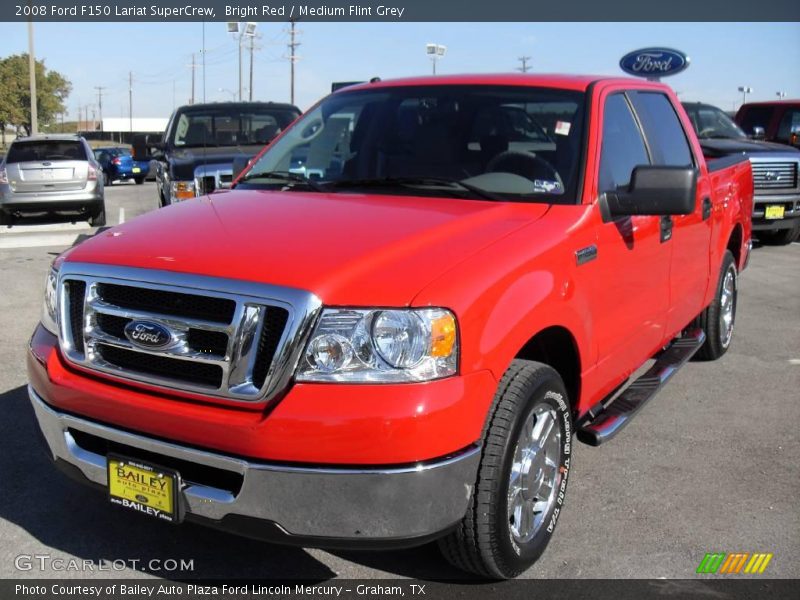 Bright Red / Medium Flint Grey 2008 Ford F150 Lariat SuperCrew