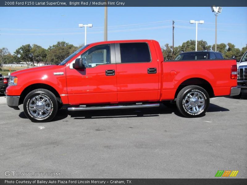 Bright Red / Medium Flint Grey 2008 Ford F150 Lariat SuperCrew