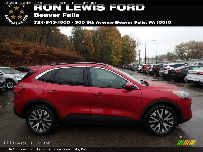Rapid Red Metallic / Ebony Black 2020 Ford Escape SEL 4WD