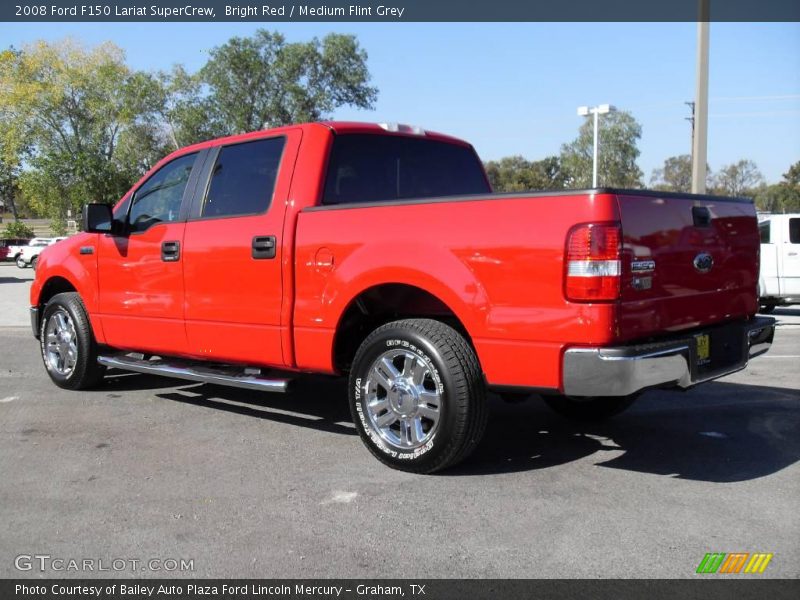 Bright Red / Medium Flint Grey 2008 Ford F150 Lariat SuperCrew