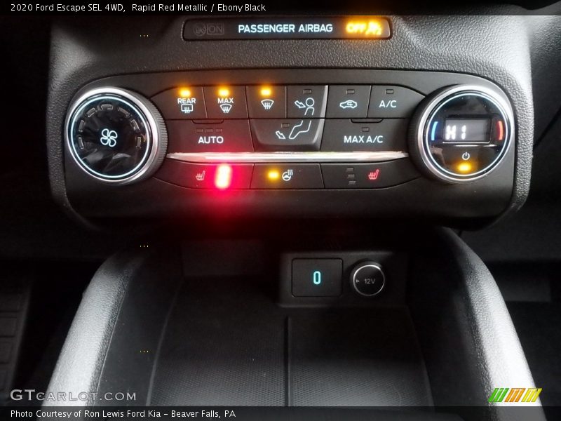 Controls of 2020 Escape SEL 4WD