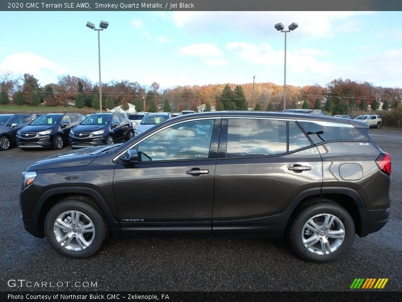 Smokey Quartz Metallic / Jet Black 2020 GMC Terrain SLE AWD