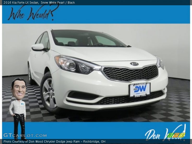 Snow White Pearl / Black 2016 Kia Forte LX Sedan