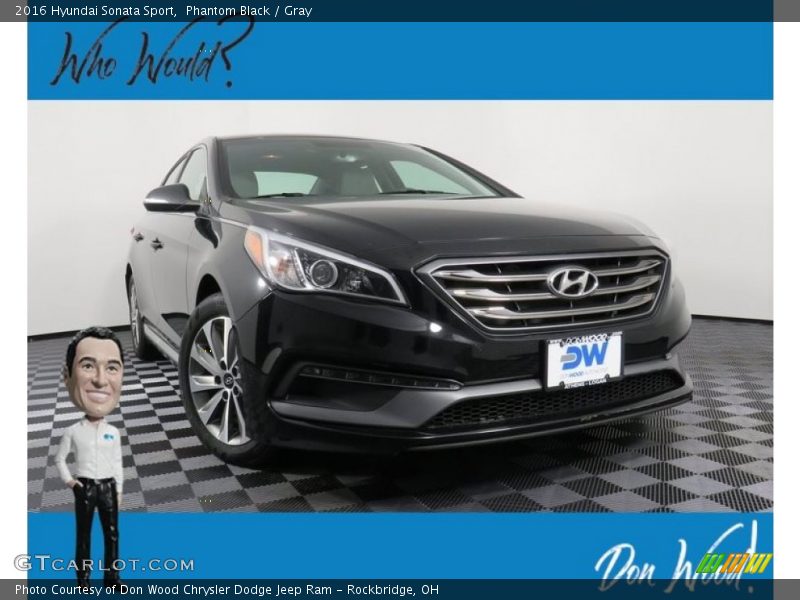 Phantom Black / Gray 2016 Hyundai Sonata Sport