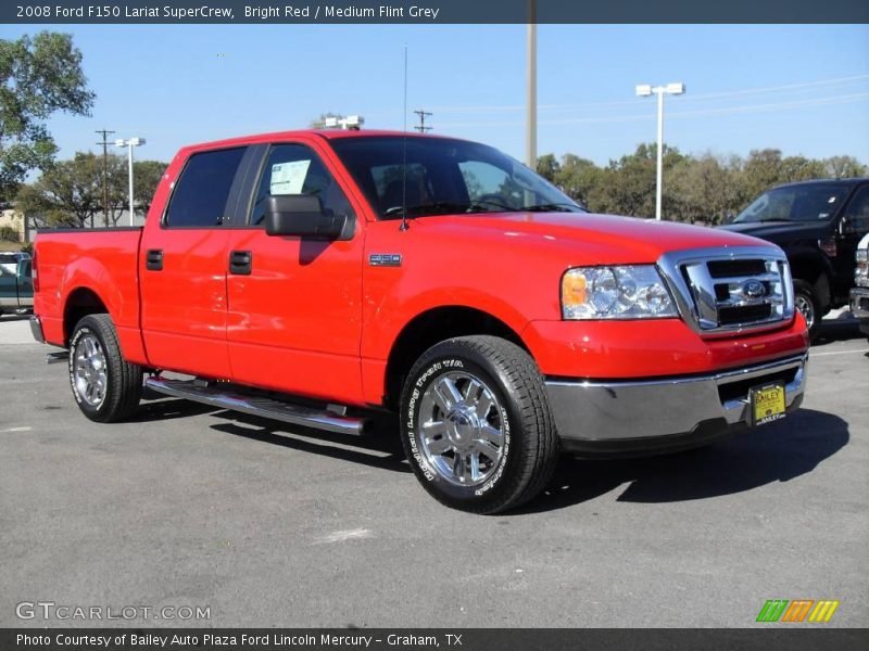 Bright Red / Medium Flint Grey 2008 Ford F150 Lariat SuperCrew