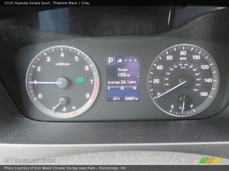 Phantom Black / Gray 2016 Hyundai Sonata Sport