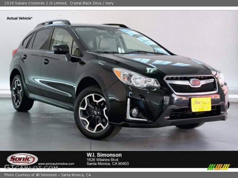 Crystal Black Silica / Ivory 2016 Subaru Crosstrek 2.0i Limited