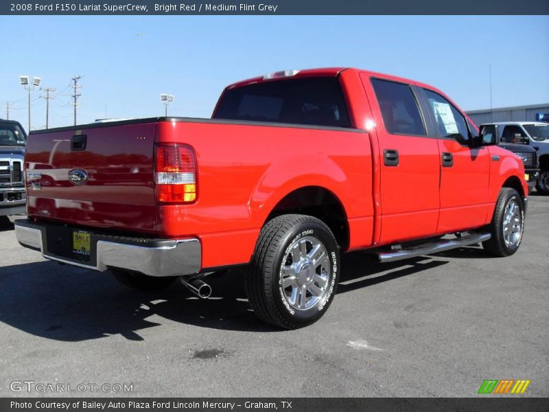 Bright Red / Medium Flint Grey 2008 Ford F150 Lariat SuperCrew