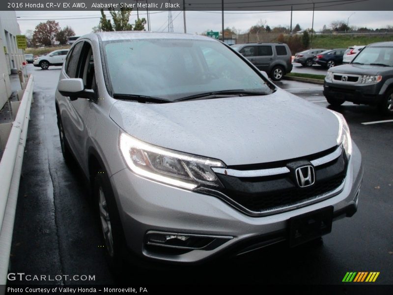 Alabaster Silver Metallic / Black 2016 Honda CR-V EX AWD