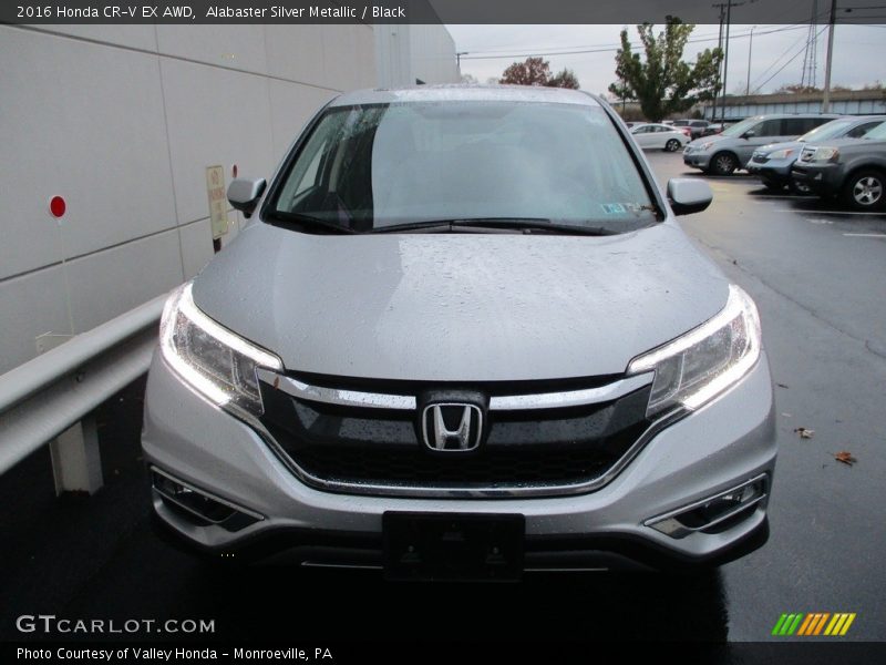 Alabaster Silver Metallic / Black 2016 Honda CR-V EX AWD