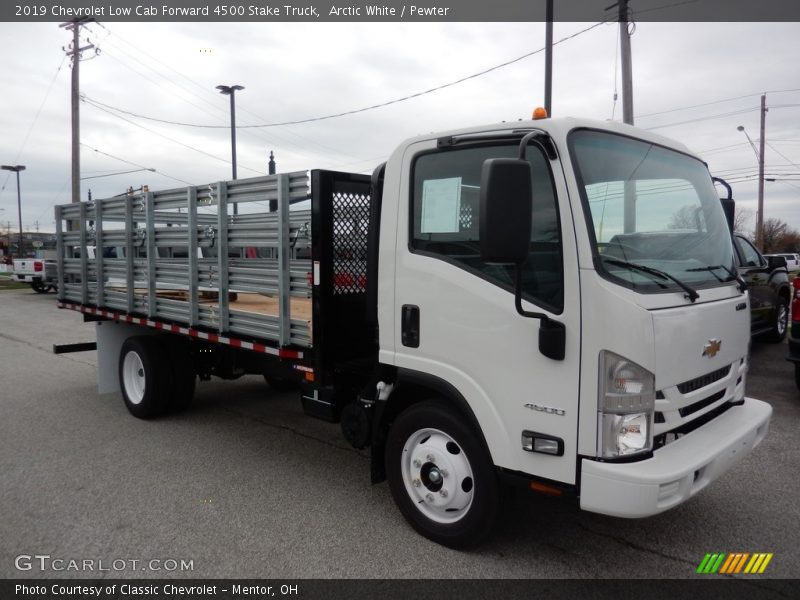 Front 3/4 View of 2019 Low Cab Forward 4500 Stake Truck