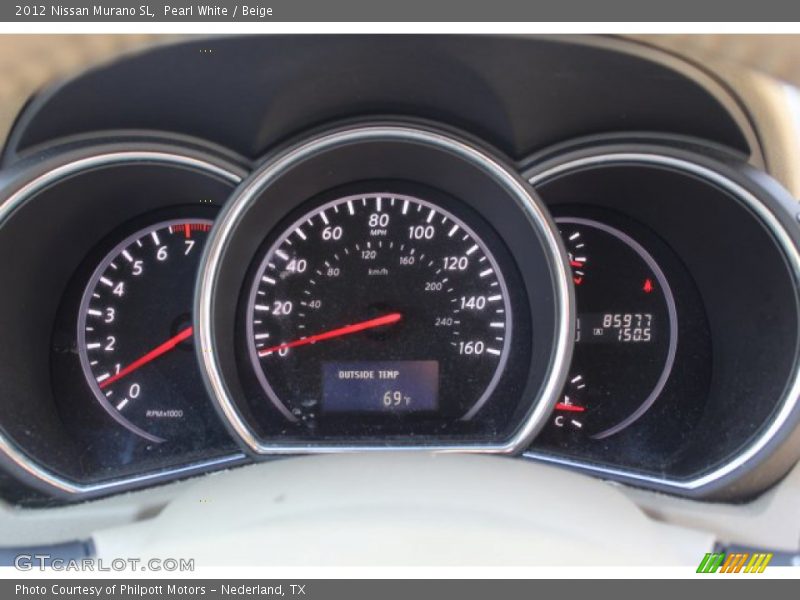 Pearl White / Beige 2012 Nissan Murano SL