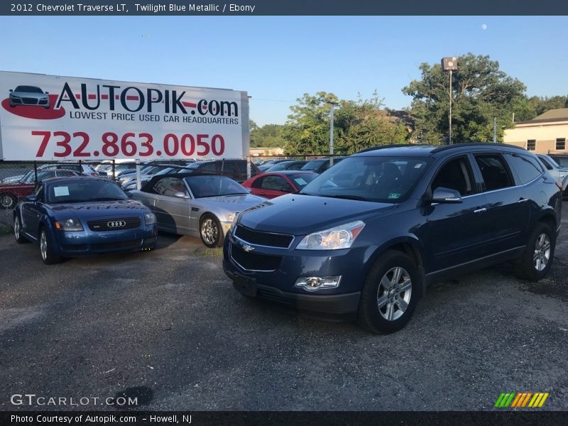 Twilight Blue Metallic / Ebony 2012 Chevrolet Traverse LT