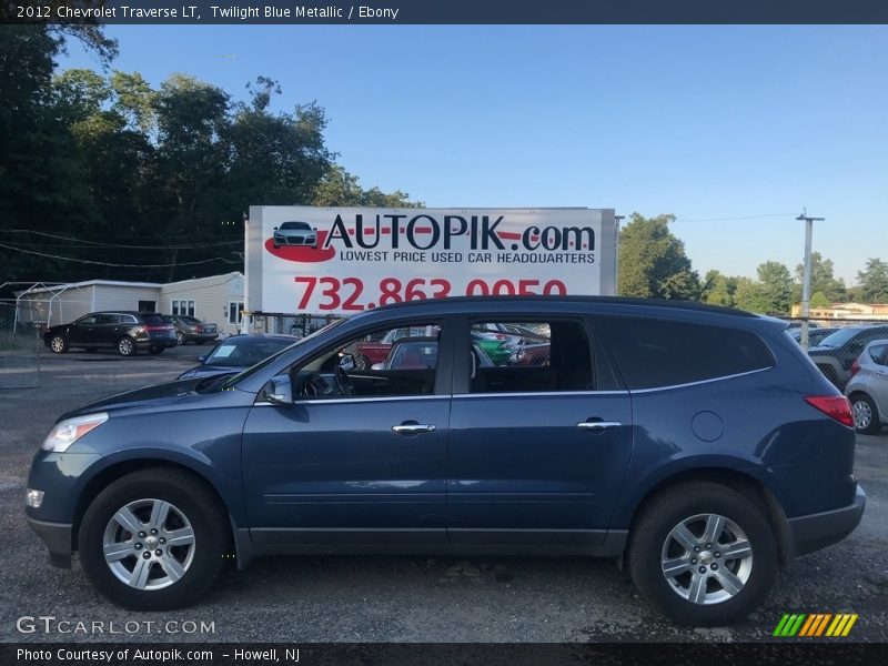 Twilight Blue Metallic / Ebony 2012 Chevrolet Traverse LT