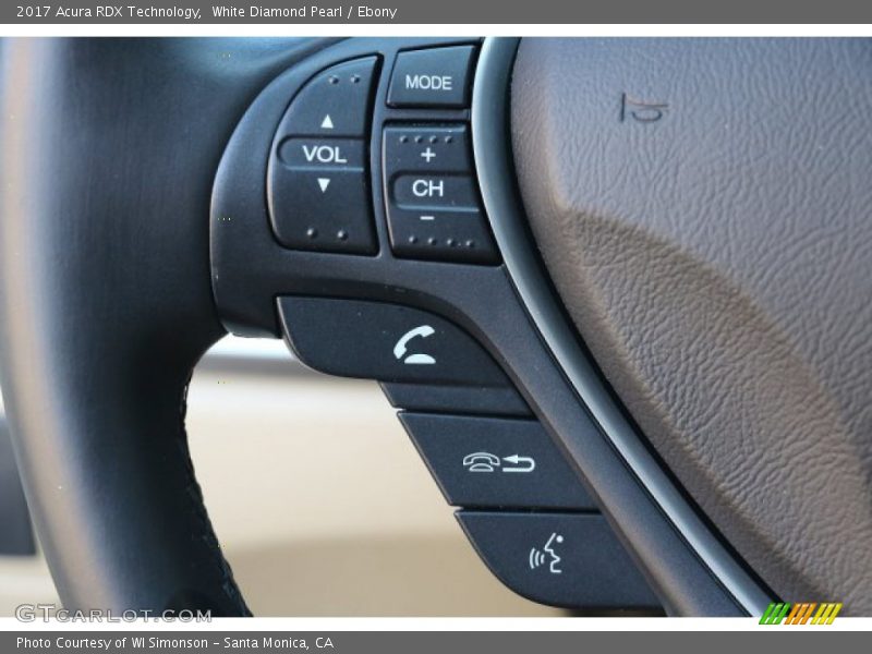 White Diamond Pearl / Ebony 2017 Acura RDX Technology