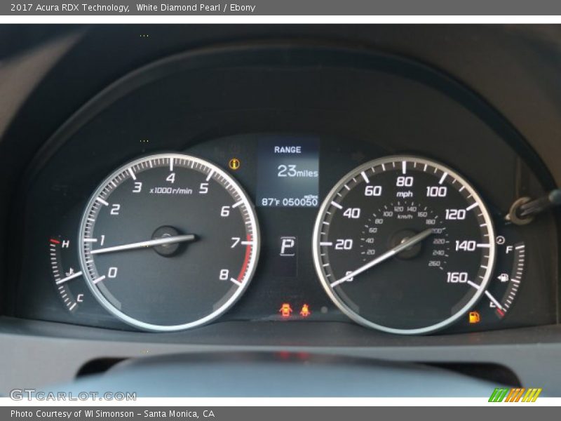 White Diamond Pearl / Ebony 2017 Acura RDX Technology