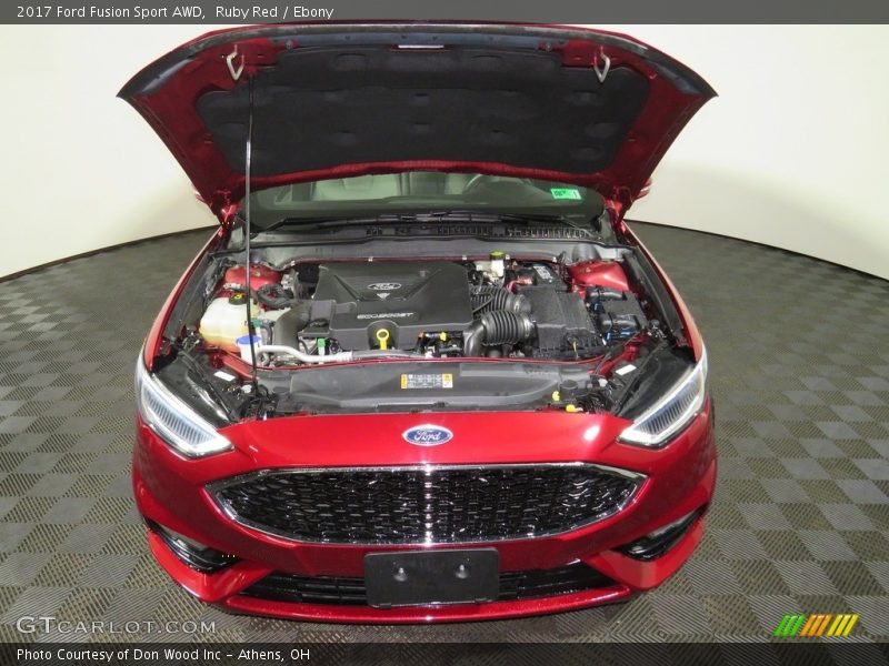 Ruby Red / Ebony 2017 Ford Fusion Sport AWD