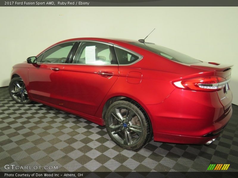 Ruby Red / Ebony 2017 Ford Fusion Sport AWD