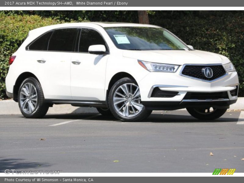 White Diamond Pearl / Ebony 2017 Acura MDX Technology SH-AWD
