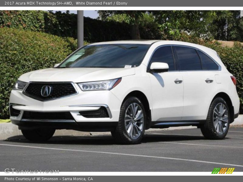 White Diamond Pearl / Ebony 2017 Acura MDX Technology SH-AWD