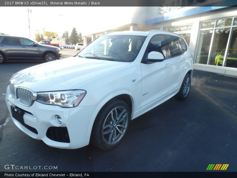 Mineral White Metallic / Black 2017 BMW X3 xDrive35i