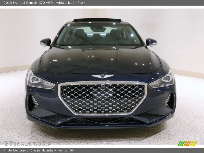 Adriatic Blue / Black 2019 Hyundai Genesis G70 AWD