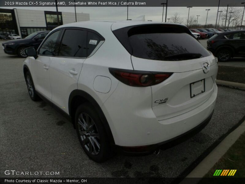 Snowflake White Pearl Mica / Caturra Brown 2019 Mazda CX-5 Signature AWD