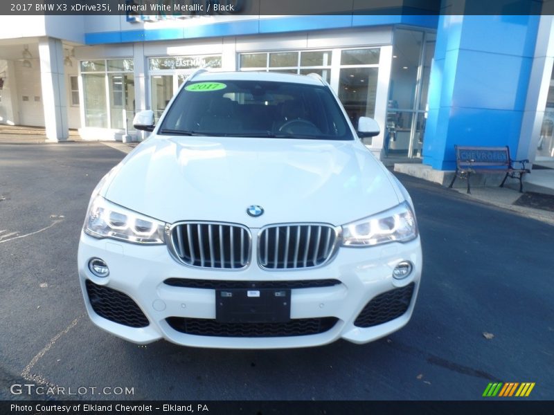 Mineral White Metallic / Black 2017 BMW X3 xDrive35i