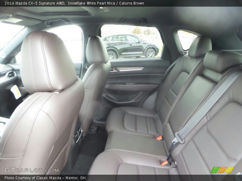 Snowflake White Pearl Mica / Caturra Brown 2019 Mazda CX-5 Signature AWD