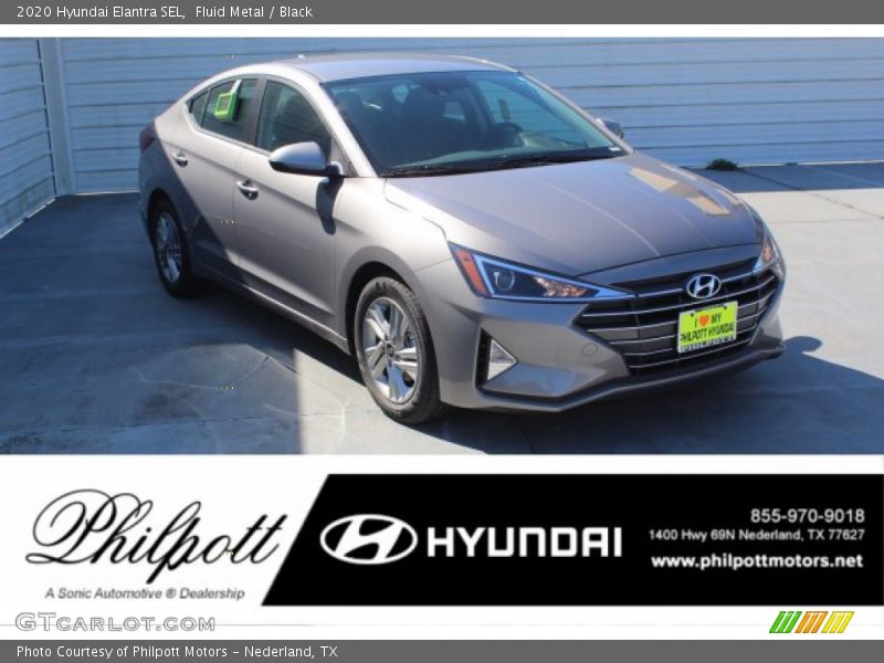 Fluid Metal / Black 2020 Hyundai Elantra SEL