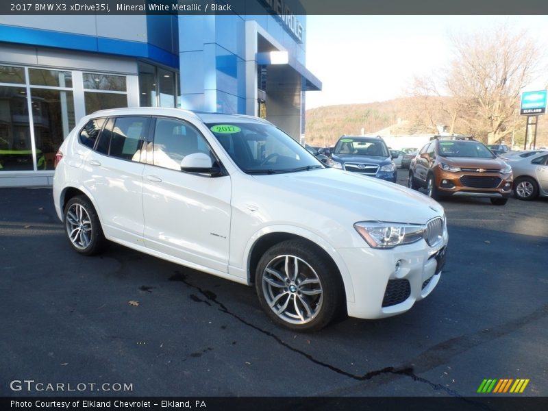 Mineral White Metallic / Black 2017 BMW X3 xDrive35i