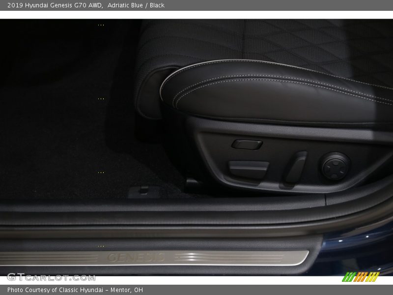 Adriatic Blue / Black 2019 Hyundai Genesis G70 AWD