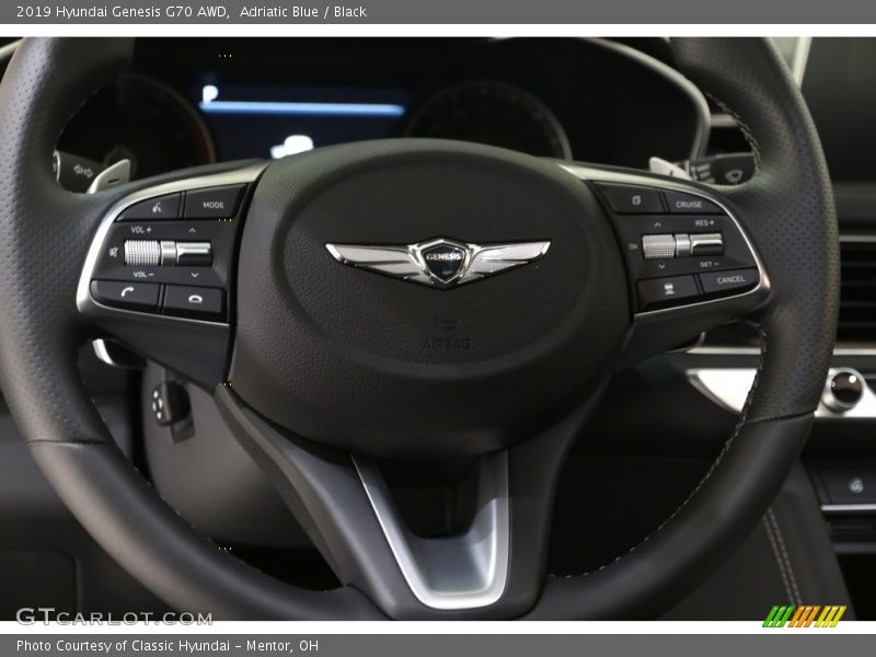 Adriatic Blue / Black 2019 Hyundai Genesis G70 AWD