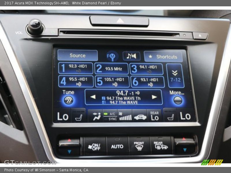 White Diamond Pearl / Ebony 2017 Acura MDX Technology SH-AWD