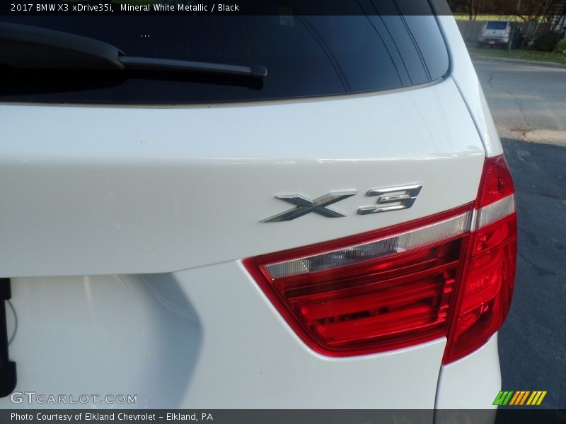 Mineral White Metallic / Black 2017 BMW X3 xDrive35i