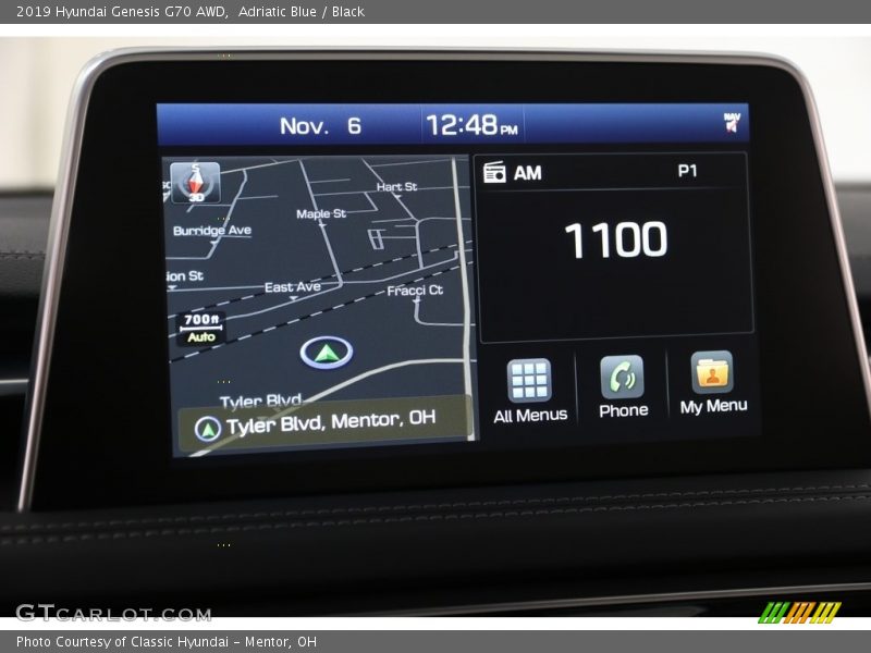 Navigation of 2019 Genesis G70 AWD