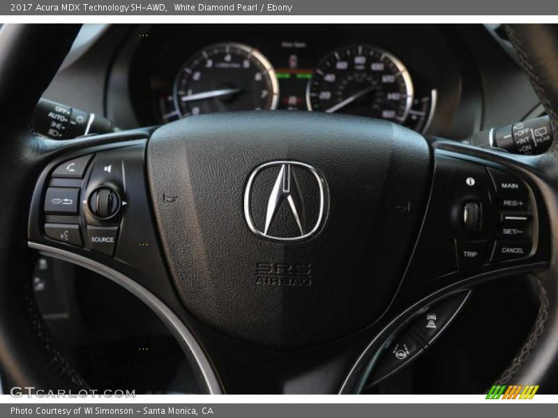 White Diamond Pearl / Ebony 2017 Acura MDX Technology SH-AWD