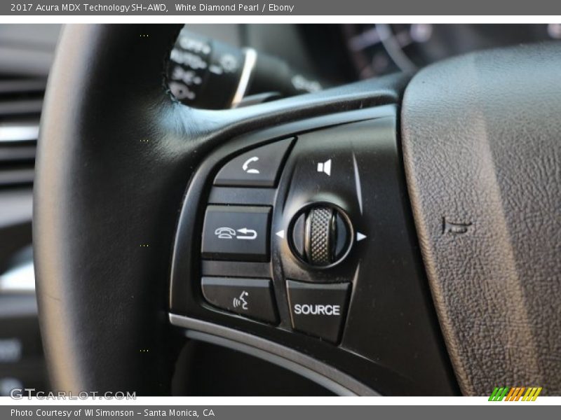 White Diamond Pearl / Ebony 2017 Acura MDX Technology SH-AWD