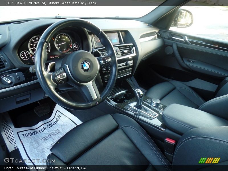 Mineral White Metallic / Black 2017 BMW X3 xDrive35i