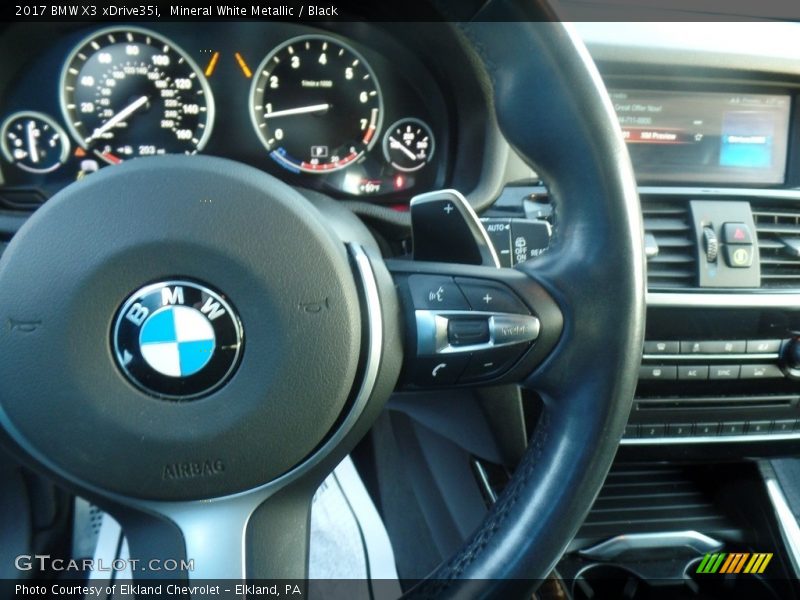 Mineral White Metallic / Black 2017 BMW X3 xDrive35i