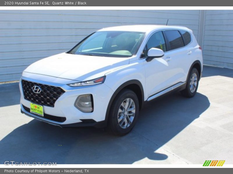 Quartz White / Black 2020 Hyundai Santa Fe SE
