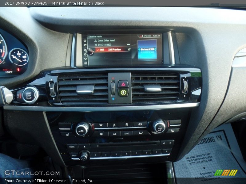 Mineral White Metallic / Black 2017 BMW X3 xDrive35i