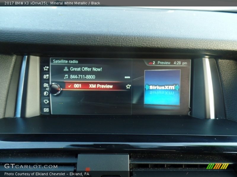 Mineral White Metallic / Black 2017 BMW X3 xDrive35i