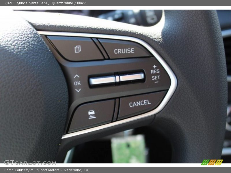Quartz White / Black 2020 Hyundai Santa Fe SE