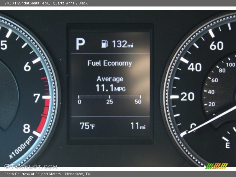 Quartz White / Black 2020 Hyundai Santa Fe SE