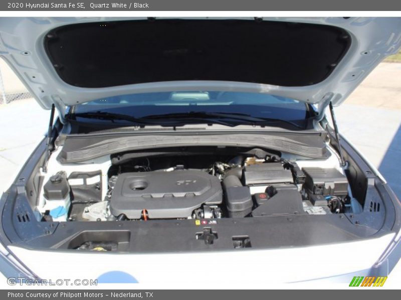 Quartz White / Black 2020 Hyundai Santa Fe SE
