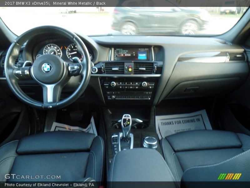 Mineral White Metallic / Black 2017 BMW X3 xDrive35i